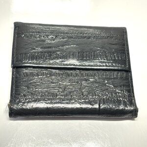 Sullini black Eel leather vintage small wallet